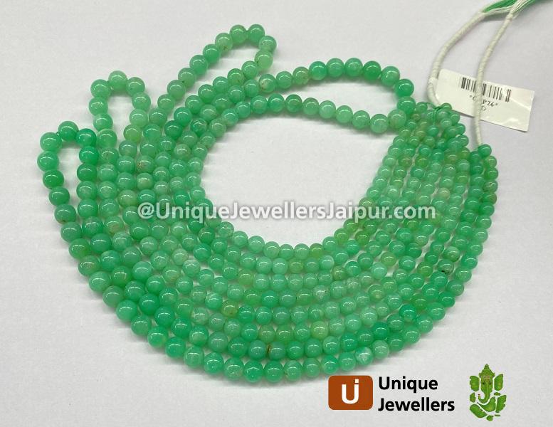 Chrysoprase Smooth Round Ball Beads